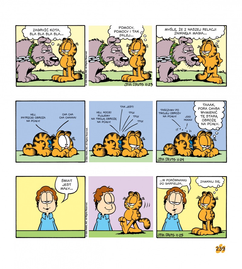 Garfield Tłusty koci trójpak tom 10 Plansza Imaginaria