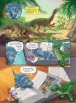 Nauka z komiksem. Era dinozaurów tom 1 Straszne jaszczury, czyli dinozaury triasu Plansza nr 2 Imaginaria